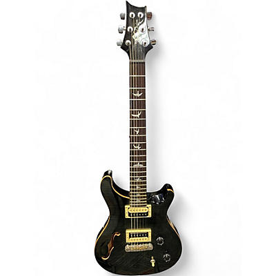 Used PRS SE Custom 22 Semi-Hollowbody Trans Black Hollow Body Electric Guitar
