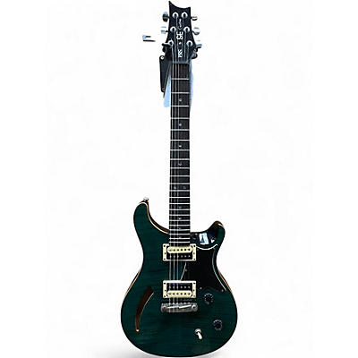 Used PRS SE Custom 22 Semi-Hollowbody Trans Green Hollow Body Electric Guitar