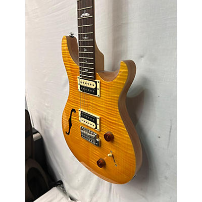 PRS Used PRS SE Custom 22 Semi-Hollowbody Vintage Yellow Hollow Body Electric Guitar