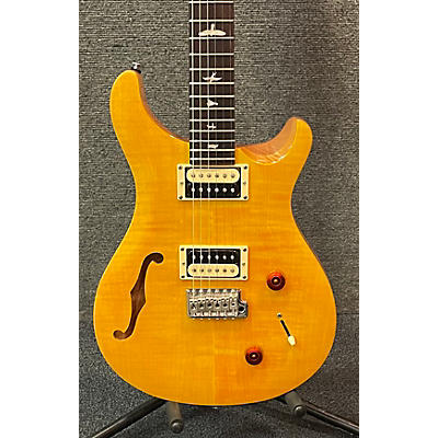 PRS Used PRS SE Custom 22 Semi-Hollowbody Yellow Flame Hollow Body Electric Guitar