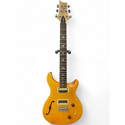 PRS Used PRS SE Custom 22 Semi-Hollowbody Yellow Hollow Body Electric Guitar Yellow