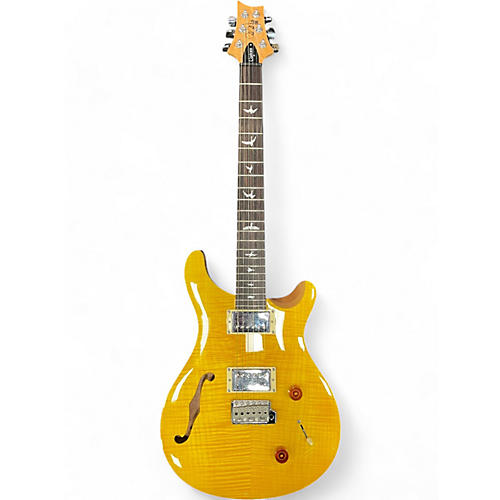 PRS Used PRS SE Custom 22 Semi-Hollowbody Yellow Hollow Body Electric Guitar Yellow