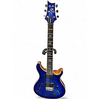 Used PRS SE Custom 22 Semi-Hollowbody blue quilt Hollow Body Electric Guitar