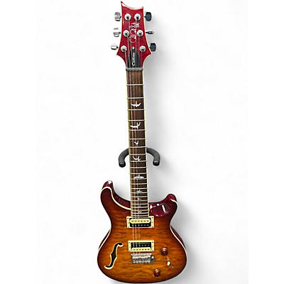 Used PRS SE Custom 22 Semi-Hollowbody orange burst Hollow Body Electric Guitar