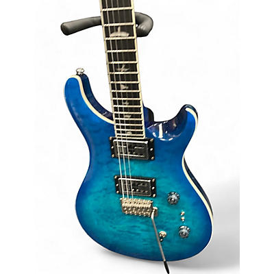 PRS Used PRS SE Custom 24-08 Quilt LAKE BLUE Solid Body Electric Guitar