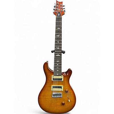 Used PRS SE Custom 24 7 String Amber Solid Body Electric Guitar