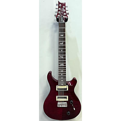 PRS Used PRS SE Custom 24 7 String Black Cherry Solid Body Electric Guitar