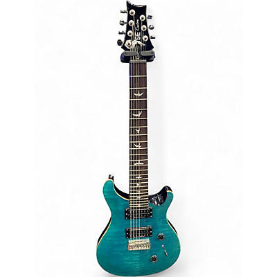Used PRS SE Custom 24 7 String Blue Sapphire Solid Body Electric Guitar
