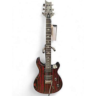 Used PRS SE Custom 24 BLACK AND RED Solid Body Electric Guitar