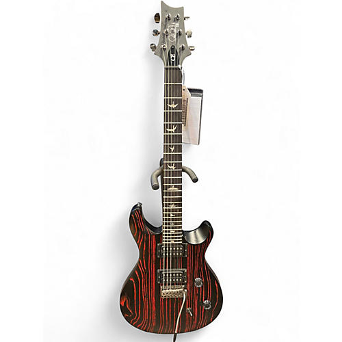 Used PRS SE Custom 24 BLACK AND RED Solid Body Electric Guitar BLACK AND RED