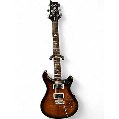 Used PRS SE Custom 24 Black Gold Burst Solid Body Electric Guitar