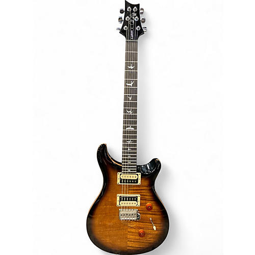 Used PRS SE Custom 24 Black Gold Sunburst Solid Body Electric Guitar Black Gold Sunburst
