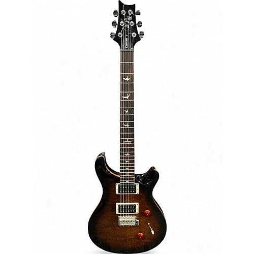 Used PRS SE Custom 24 Black Gold Sunburst Solid Body Electric Guitar Black Gold Sunburst