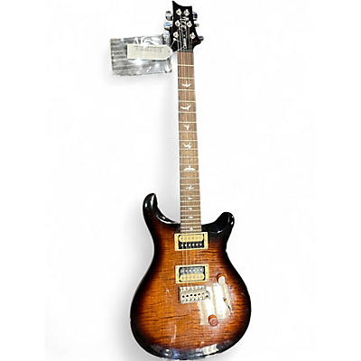 Used PRS SE Custom 24 Black Gold Sunburst Solid Body Electric Guitar