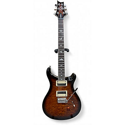 Used PRS SE Custom 24 Black Gold Sunburst Solid Body Electric Guitar