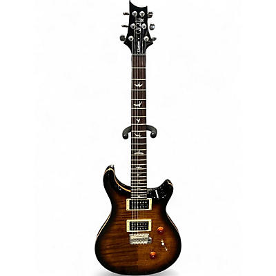 Used PRS SE Custom 24 Black Gold Sunburst Solid Body Electric Guitar