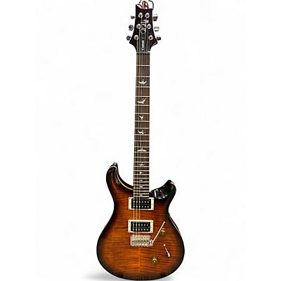 Used PRS SE Custom 24 Black Gold Sunburst Solid Body Electric Guitar
