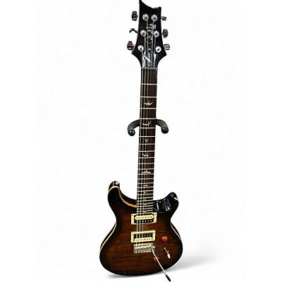 Used PRS SE Custom 24 Black and Gold Solid Body Electric Guitar