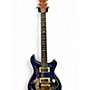 Used PRS SE Custom 24 Blue Ghost Flames Solid Body Electric Guitar Blue Ghost Flames