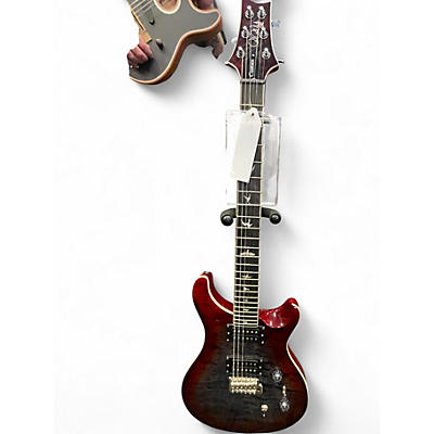 Used PRS SE Custom 24 Charcoal Cherry Burst Solid Body Electric Guitar