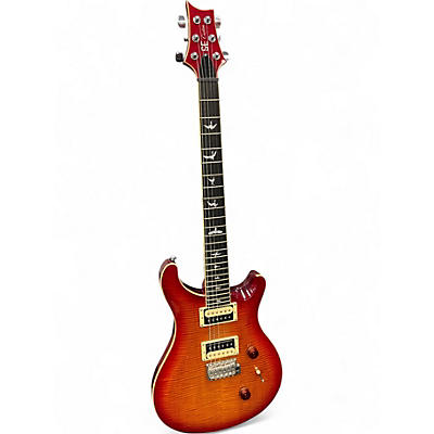 Used PRS SE Custom 24 Cherry Sunburst Solid Body Electric Guitar