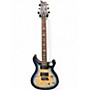 Used PRS SE Custom 24 Exotic 24 08 Poplar Burl Lake Blue Midnight Burst Solid Body Electric Guitar Poplar Burl Lake Blue Midnight Burst
