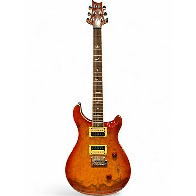 Used PRS SE Custom 24 Exotic Laurel Burl Limited Edition Vintage Sunburst Solid Body Electric Guitar