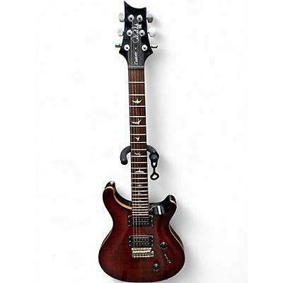 Used PRS SE Custom 24 FIRE RED BURST Solid Body Electric Guitar
