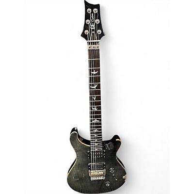 Used PRS SE Custom 24 FR Trans Black Solid Body Electric Guitar