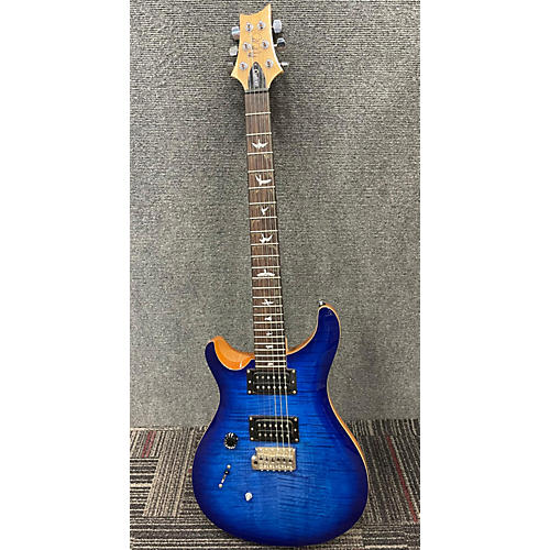 PRS Used PRS SE Custom 24 Left Handed Metallic Blue Solid Body Electric Guitar Metallic Blue