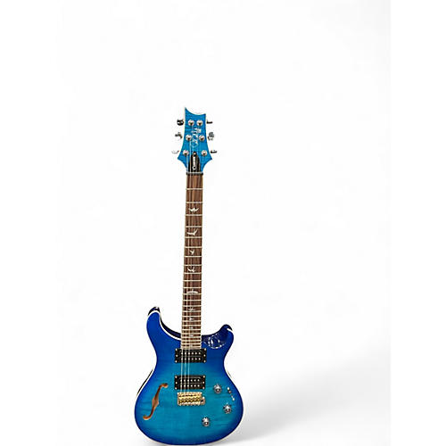 Used PRS SE Custom 24 Piezo Blue Burst Hollow Body Electric Guitar Blue Burst