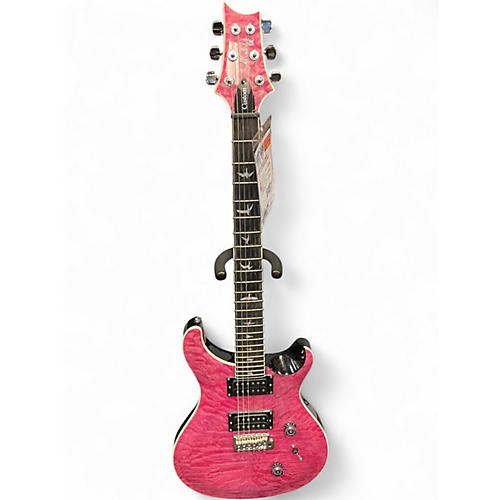 Used PRS SE Custom 24 Pink Solid Body Electric Guitar Pink