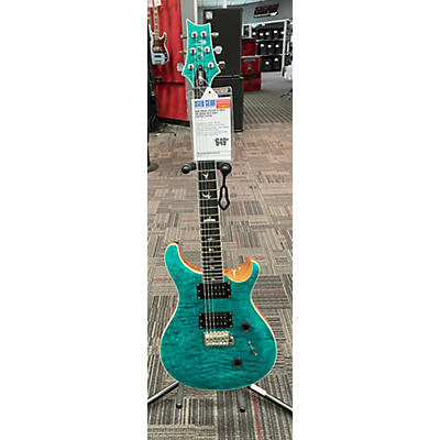 PRS Used PRS SE Custom 24 Quilt Top Green Solid Body Electric Guitar