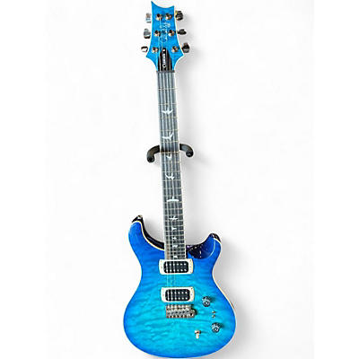 Used PRS SE Custom 24 Quilt Top Lake Blue Solid Body Electric Guitar