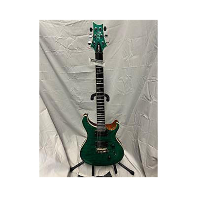 PRS Used PRS SE Custom 24 Quilted Carved Top With Ebony Fingerboard Turquoise Solid Body Electric Guitar