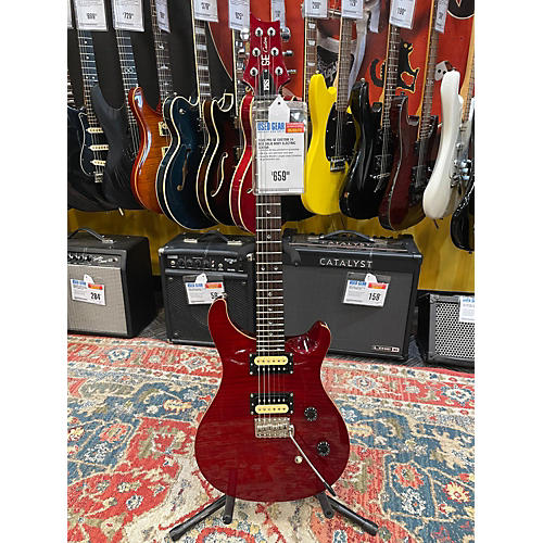 PRS Used PRS SE Custom 24 Red Solid Body Electric Guitar Red