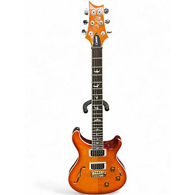 Used PRS SE Custom 24 Semi-Hollow Piezo Vintage Sunburst Hollow Body Electric Guitar