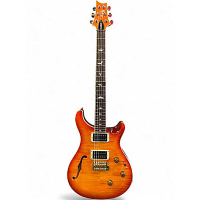 Used PRS SE Custom 24 Semi-Hollowbody Piezo Vintage Sunburst Solid Body Electric Guitar