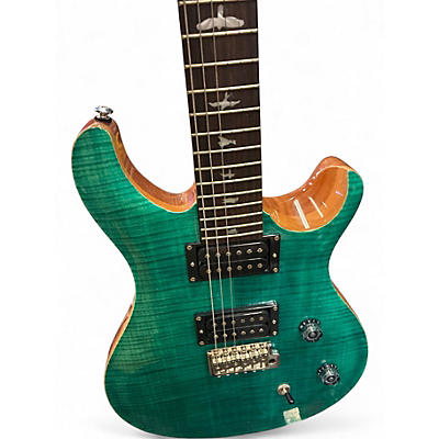 Used PRS SE Custom 24 TRANS CYAN Solid Body Electric Guitar