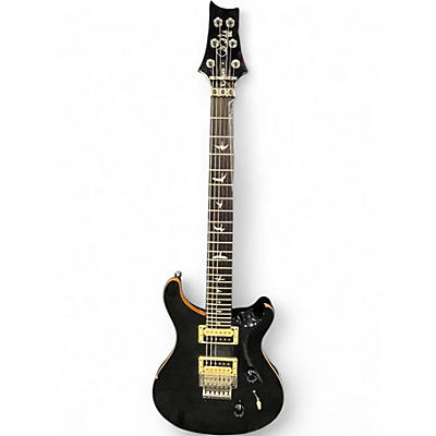 Used PRS SE Custom 24 Trans Black Solid Body Electric Guitar