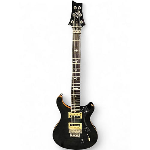 Used PRS SE Custom 24 Trans Black Solid Body Electric Guitar Trans Black