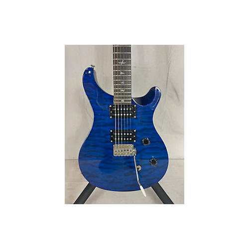 PRS Used PRS SE Custom 24 Trans Blue Solid Body Electric Guitar Trans Blue