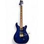 Used PRS SE Custom 24 Trans Blue Solid Body Electric Guitar Trans Blue
