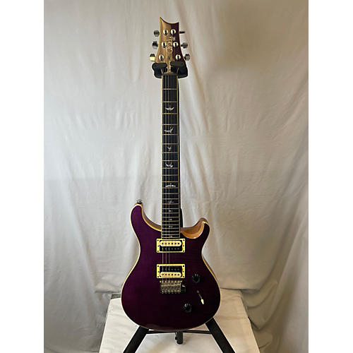 PRS Used PRS SE Custom 24 Trans Purple Solid Body Electric Guitar Trans Purple