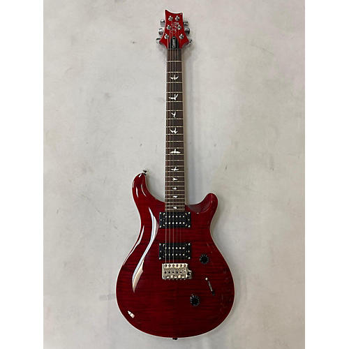 PRS Used PRS SE Custom 24 Trans Red Solid Body Electric Guitar Trans Red