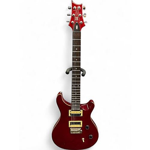 Used PRS SE Custom 24 Trans Red Solid Body Electric Guitar Trans Red