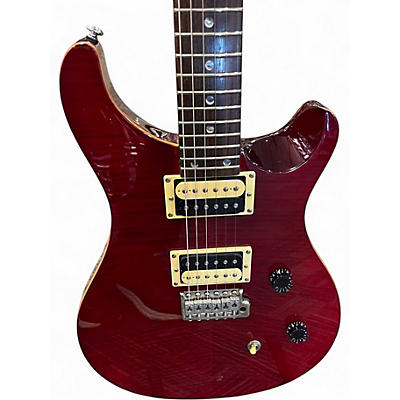 Used PRS SE Custom 24 Trans Red Solid Body Electric Guitar