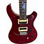 Used PRS SE Custom 24 Trans Red Solid Body Electric Guitar Trans Red