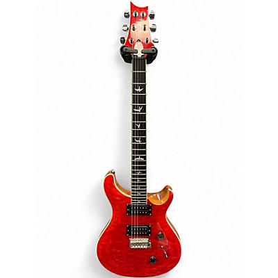 Used PRS SE Custom 24 Trans Red Solid Body Electric Guitar