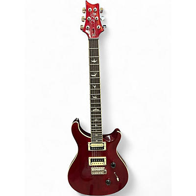 Used PRS SE Custom 24 Trans Red Solid Body Electric Guitar